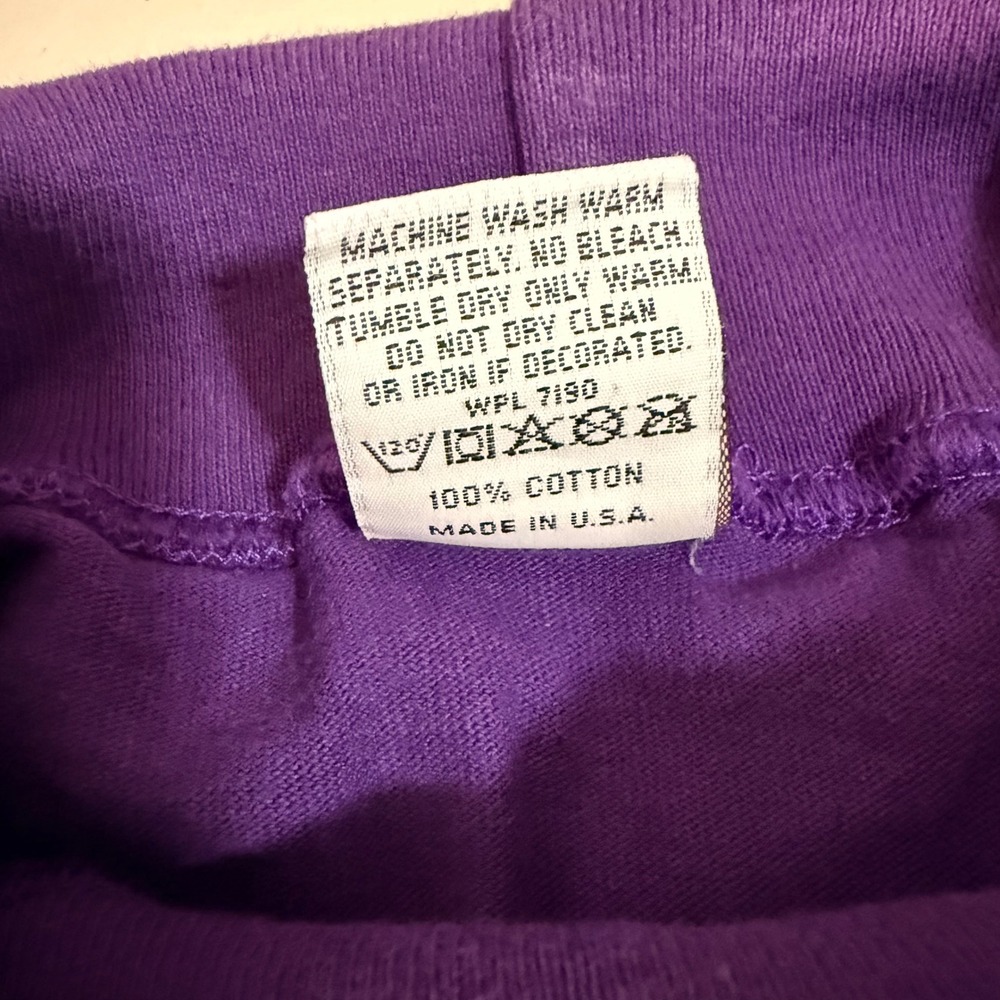 Vintage B-Cool Sportswear Purple Mock Neck Long Sleeve Paw Print Top Women Small - Picture 3 of 7